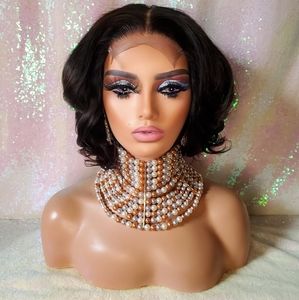 100% Brazilian virgin human hair closure wig